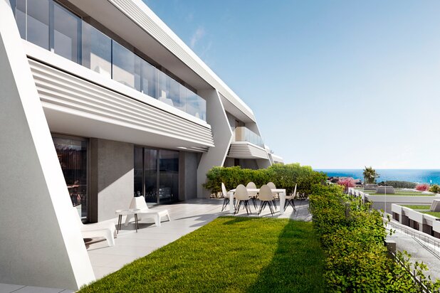 Exclusief modern design herenhuis vlakbij de golf en de zee in Las Lagunas, Mijas