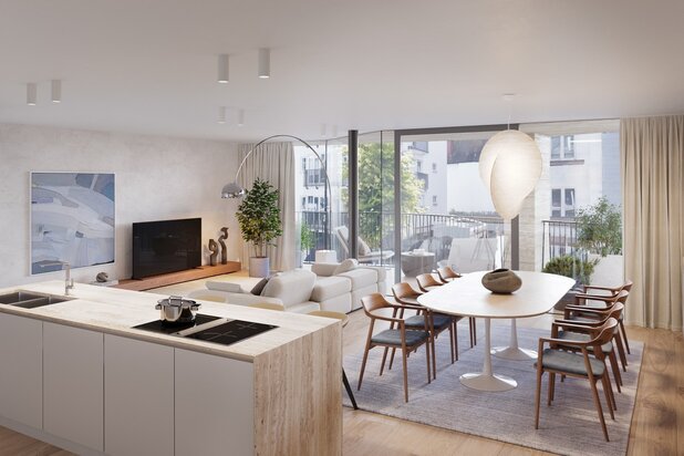 Zuidgericht, nieuw appartement in een prestigieus project gelegen in het Zoute vlakbij het Albertplein