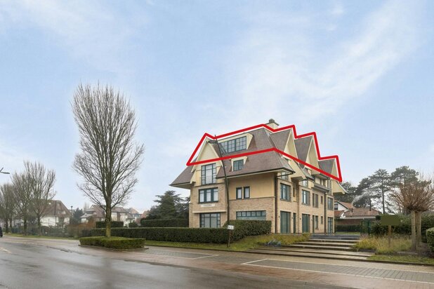 Penthouse met 3 slaapkamers en terras in centrum Koksijde