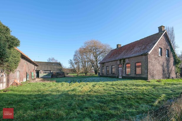 Alleenstaande hoeve met grote volumes en mogelijkheid tot private woonst