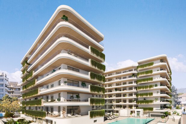 Licht appartement met conciërgeservice aan zee in het centrum van Fuengirola